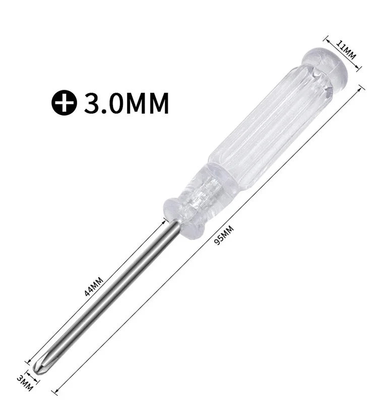 3mm Mini Transparent Cross Screwdriver Phillips Slotted Screw Driver Small Manual Precision Home Appliances Repair Tool DIY Home