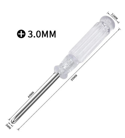 3mm Mini Transparent Cross Screwdriver Phillips Slotted Screw Driver Small Manual Precision Home Appliances Repair Tool DIY Home