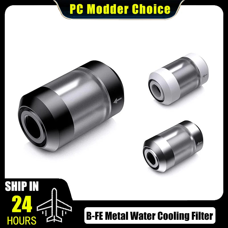 B-FE High Performance Metal Water Cooling Filter With High Flow Rate + Low Water Resistance, G1/4'' 0.058MM 250 Mesh Filter Net