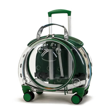 Small Pet Trolley Clear Shoulder Cat Bag Pack Breathable Crate for Journey Outside Portable Pet Products Supplies Carriers