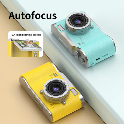 Digital Camera 4K 48MP Photography Camera Video Camcorder Rechargeable Cameras 2.4 inch Screen Camcorder for Kid Adult Beginners