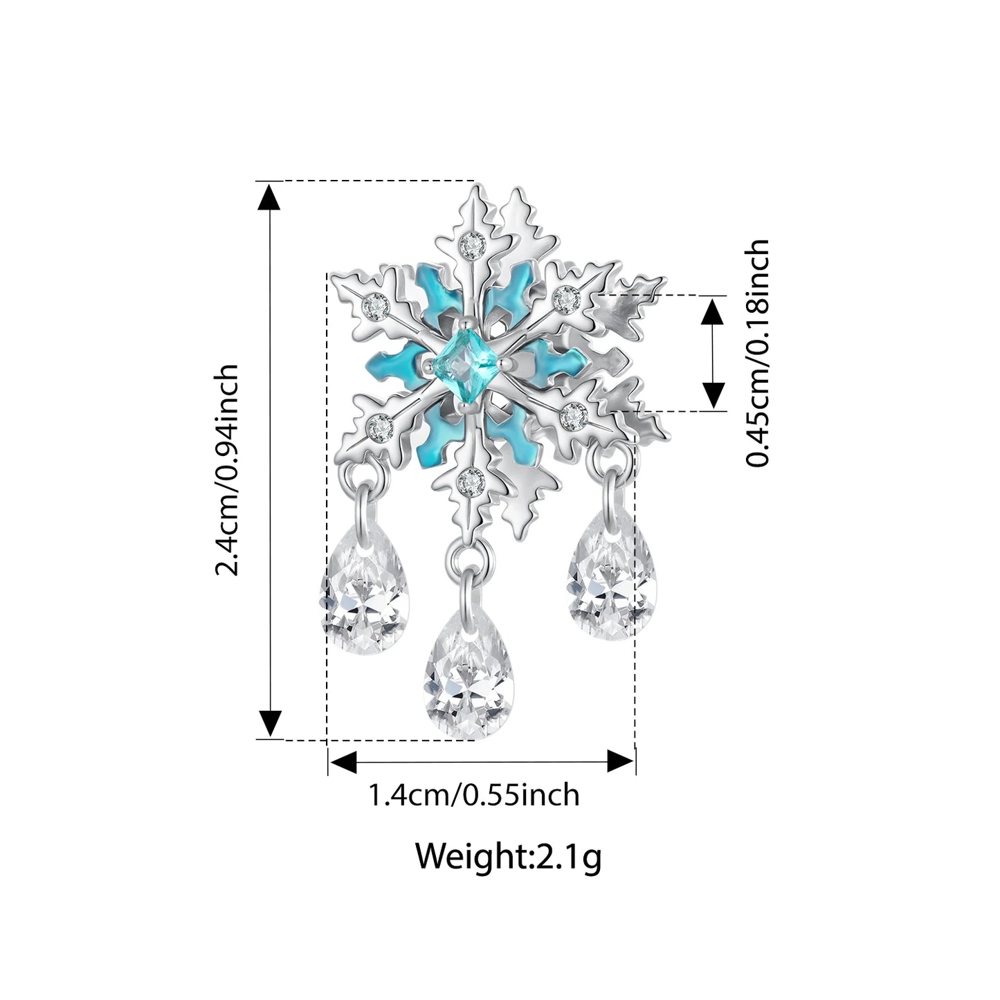 WOSTU 925 Sterling Silver Snowflake Charm Winter Snow Beads Purity Original Fit for Women Girls Necklace DIY Fine Jewelry Gift