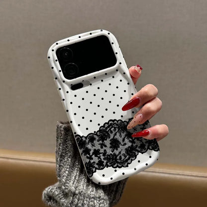 Luxurious Polka Dot Lace Print Phone Case For Xiaomi Mi 17 15 15T 14 14T 13 13T 12 12T 11 Pro Max Ultra Lite Soft Wave Oil Cover