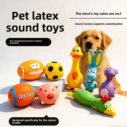 Pet latex sound toy, durable and chew-resistant, for interactive training,relieving boredom and venting for puppies,pet supplies