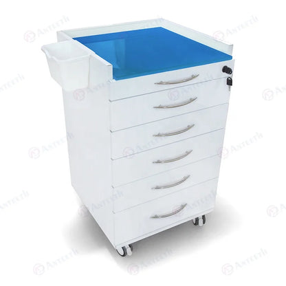 Professional Hospital Equipment Pedestal Cabinet Office Movable Storage Tool Cart 5 Drawers Clinic Mobile Dental Cabinet