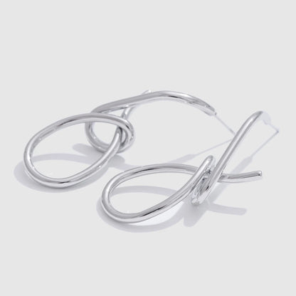 NiNice Popular Stainless Steel Geometric Unusual Earrings Stylish Unique Water Resistant Metal Versatile Daily Jewelry
