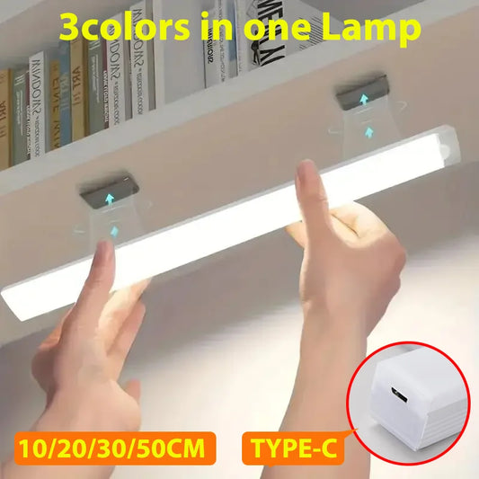 Kabellose LED-Nachtleuchte mit Bewegungsmelder, wiederaufladbar, Typ C, für Schränke, Kleiderschränke, Treppenhäuser und Küche
