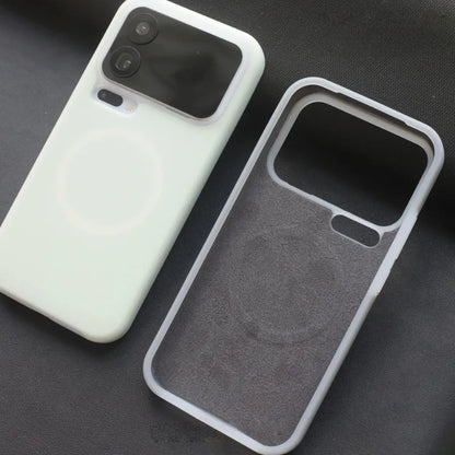 INS Jelly Liquid Silicone Magnetic Wireless Charge Case For Xiaomi Mi 17 Pro Max 15 Pro K90 14Ultra For Magsafe Matte Soft Cover