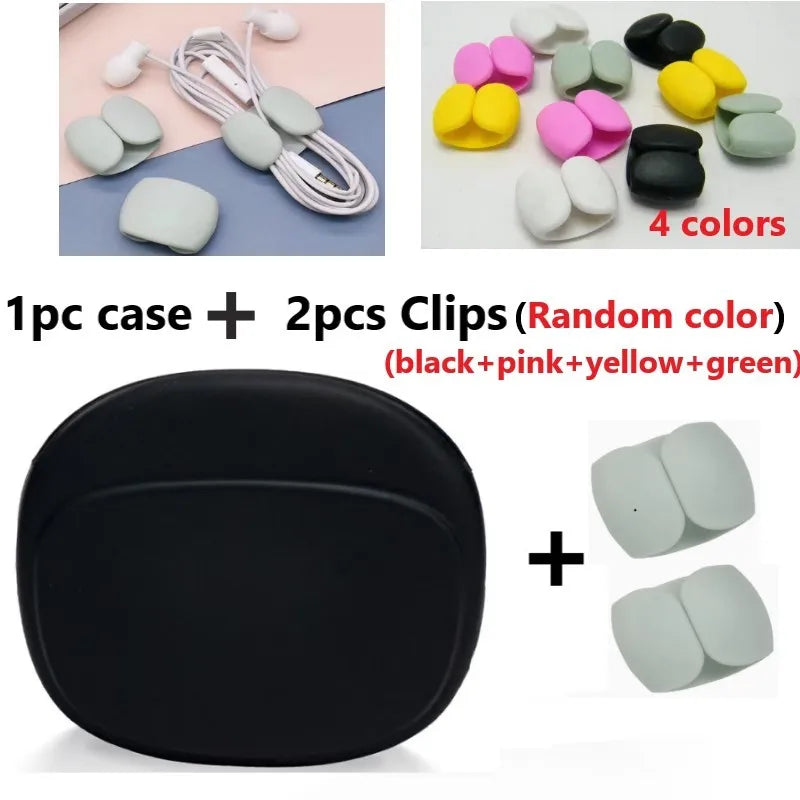 Silicone Cell Phone Cable Bag, Data Cable Storage Box, Travel Earphone, Wire Key, U Drive, USB Rating, Sauna