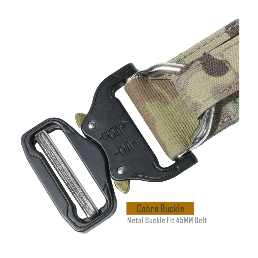 DRAGON EDGE Men's Tactical Duty Waist Belt Nylon Fabric Light Weight Belt with Quick Release Alloy Buckle
