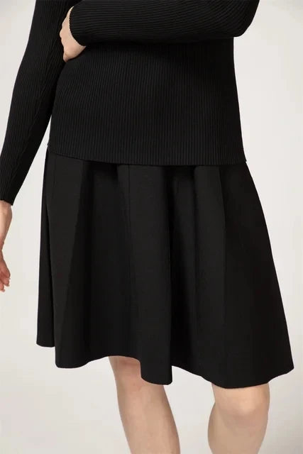 Elegant Woman Clothing Skirts Loose Knitting Luxury Skirt Women Autumn Knitted Female Black Knit Clothes Autumn Outfits Spring