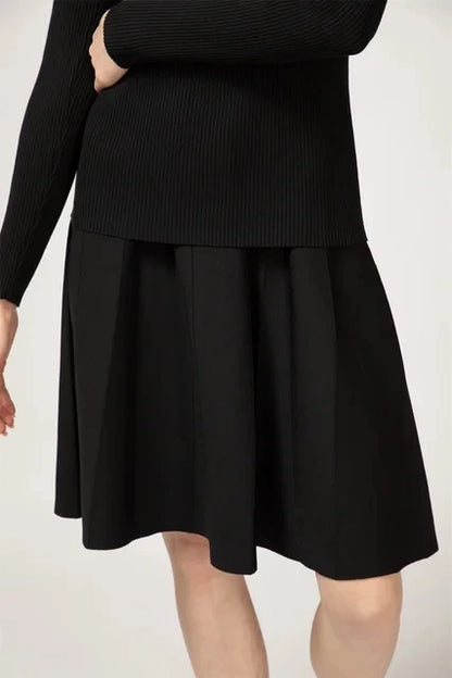 Elegant Woman Clothing Skirts Loose Knitting Luxury Skirt Women Autumn Knitted Female Black Knit Clothes Autumn Outfits Spring