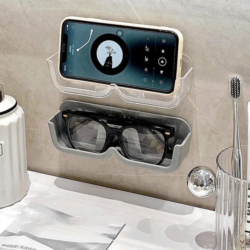 Wall-Mounted No-Drill Eyewear Organizer Decorative Display Holder for Reading Sunglasses Premium Feel Optical Glasses Rack