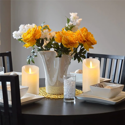 LED Candles, Flickering Flameless Candles, Rechargeable Candle, Real Wax Candles with Remote Control,10cm A