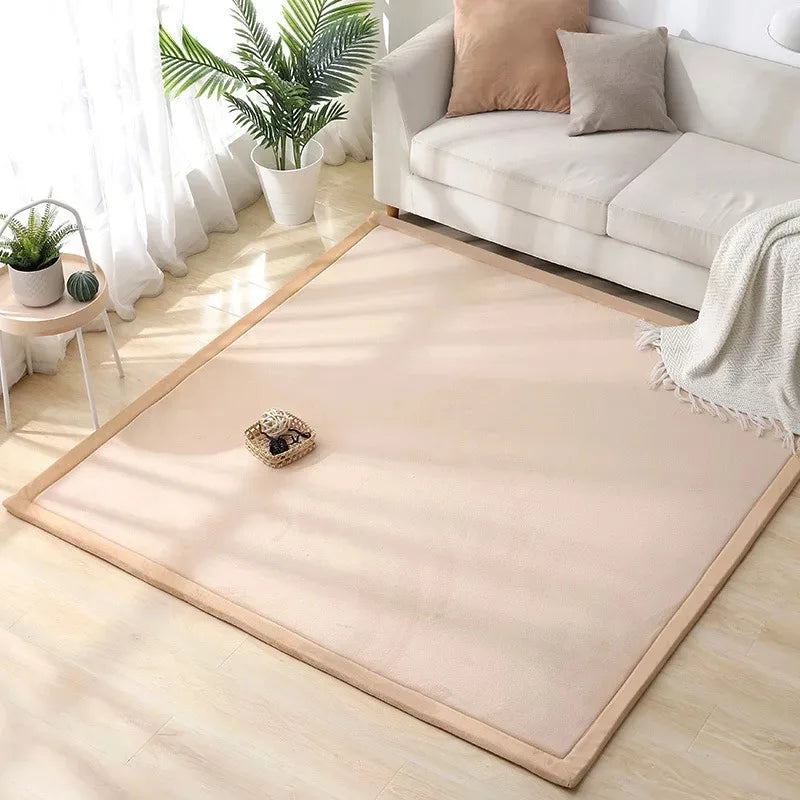 Coral fleece Tatami Mats Large Carpet Thickened Bedroom Carpet Children Climbed Playmat Home mattress Living Room Rug Floor Rugs