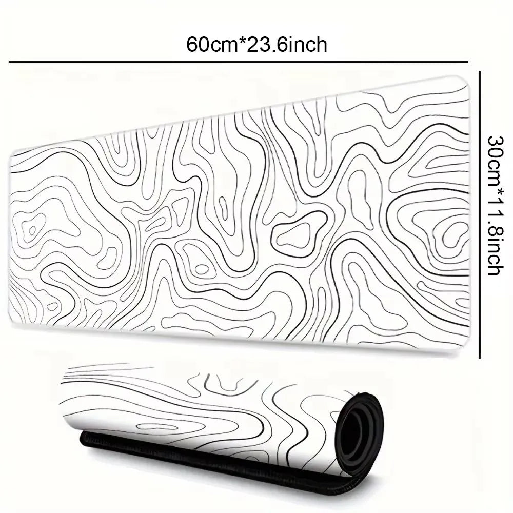 XXL Gaming Mouse Pad Large Desk Mat with Stitched Edge Non-Slip Rubber Base And Low Friction Surface pro Gamer PC Laptop Black