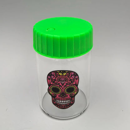 Glass Jar with LED Light Airtight Transparent Glass Storage Jars
