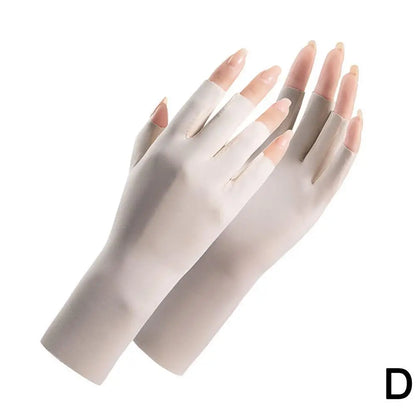 Women Sunscreen Gloves Fingerless Gloves Summer Sunscreen UV Protection Multicolor Gloves Woman Driving Glove Female Touchscreen