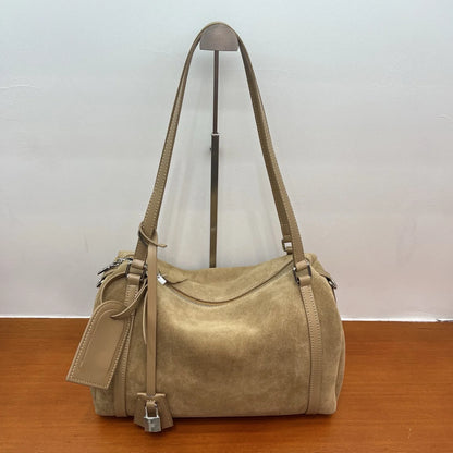 2025 Blogger Hot Boston Pillow Bags Women Genuine Leather Shoulder Tote Bag Large Capacity Soft Pillow Design Commute Daily Bags