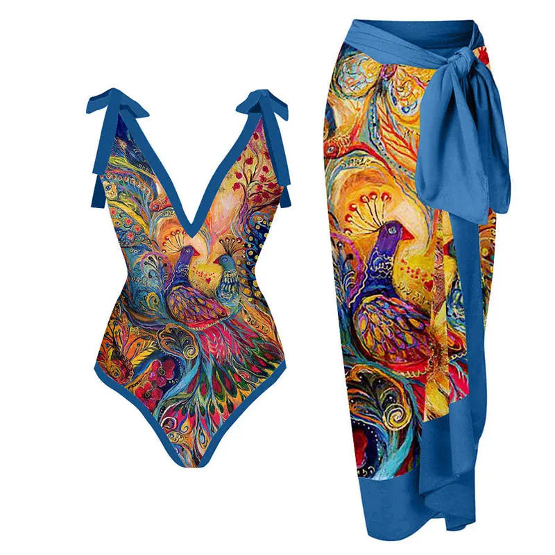 2023 New Arrival Push Up Women Bikini Set Floral Printed Ruffle Bikinis Strappy Bandage Swimwear Brazilian Biquini Bathing Suit