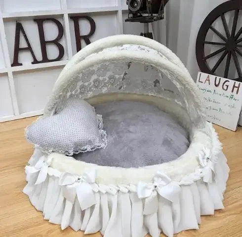 Pet Cradle Bed Dog'S Lace Nest For High-End Comfort Dog Bed Luxury Pet Bed
