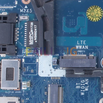 LA-E132P For Dell Latitude 7480 E7480 Laptop Motherboard 0CJWHX 0MP2YX 0R0YRF 0VTFRD 0YF9VM I3 I5 6/7th Notebook Mainboard