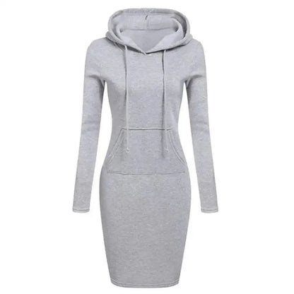 Autumn - Ready Ladies Hooded Dresses Blending Hoodie and Sweatshirt Elements for Fashionable Women's Wardrobe