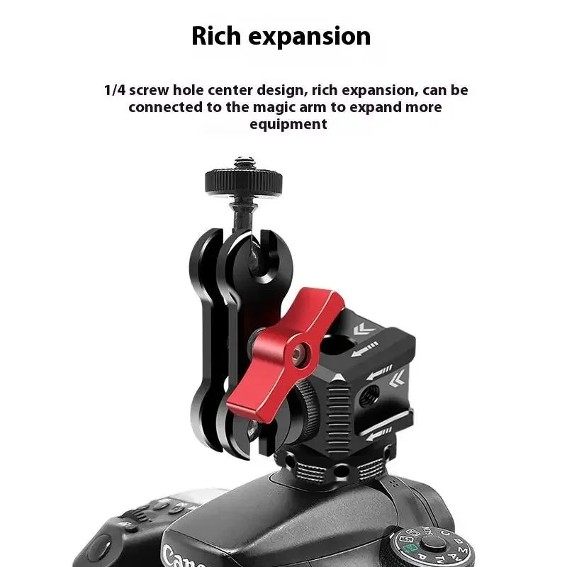 Camera Accessories Three-head Hot And Cold Shoe Base Aluminum Alloy Extension For Camera Cage Rig Variety Of Expansion Interface