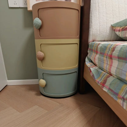 Modern Simple Home Bedroom Bedside Table Nightstands Creative Round Storage Locker Cabinet Nightstand Side Tables Furniture
