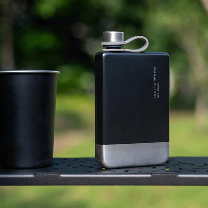 Flat Wine Bottle For Camping Stainless Steel Water Bottle Portable Outdoor Coffee Maker Camping Fuel Kerosene Bottle For Camp