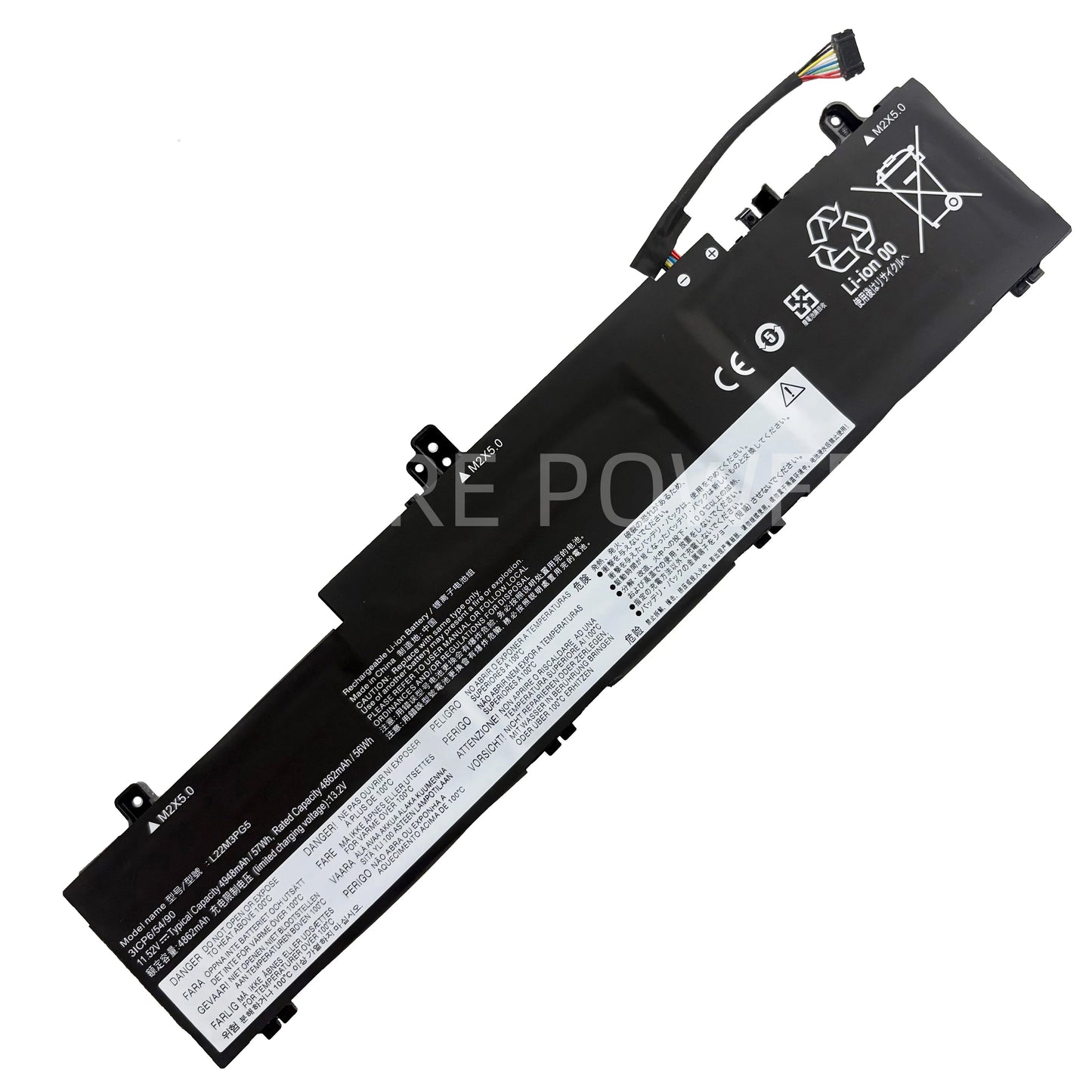 Full Capacity L22L3PG5 L22M3PG5 Laptop Battery For Lenovo ThinkPad E14 G5 E16 Gen 1 11.52V 4948mAh 57Wh L22B3PG5 L22C3PG5