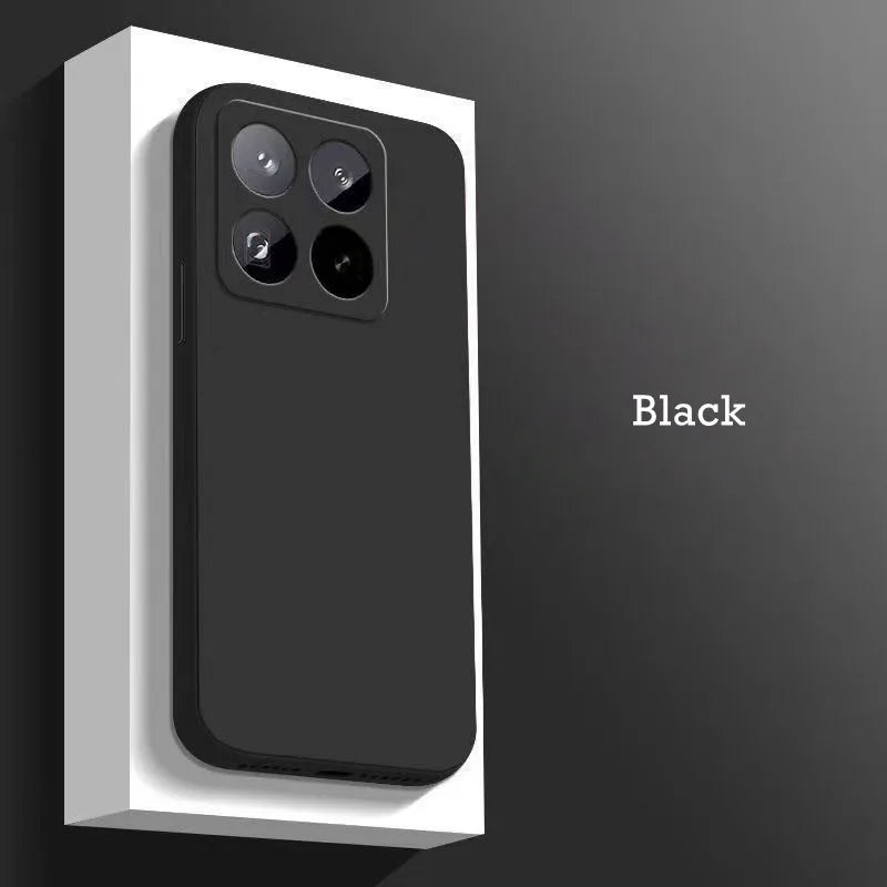 New Square Silicone Phone Case for Xiaomi 17 Pro Max Mi 13 14 15 13T 14T 15T Pro Built-in Fluff Shockproof Protect Soft Cover