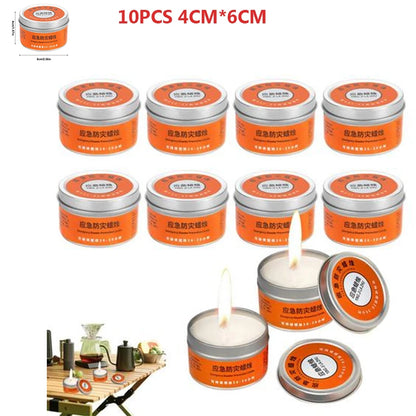 Power Outage Candles Unscented Candles with Jar 36 Hours Long Burning 3-Wick Lamp for Home Outdoor Activities Survival Fishing