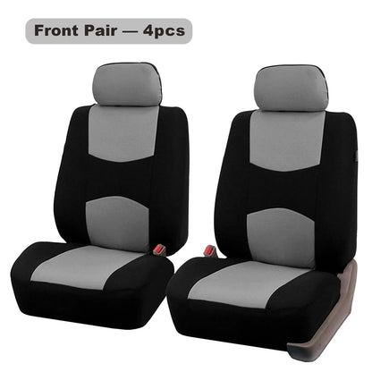 Four Seasons Fashion Universal 9 pcs Car Seat Cover Polyester Fabric Car Seat Cover