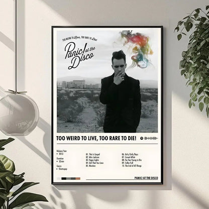 Rock Band P-panic At The Disco Painting Calligraphy HD Print Crease Art Photos For Living Room Home Wall Decor Canvas