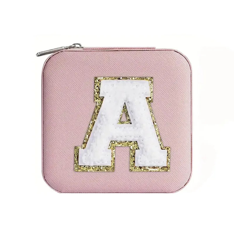 New Creative Letter Jewelry Box Portable Travel Ring Necklace Stud Earrings Storage Box