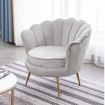 Nordic Modern Simple Single Sofa Light Luxury Living Room Bedroom Seat Solid Wood Frame Soft Sofa for Elegant Decor