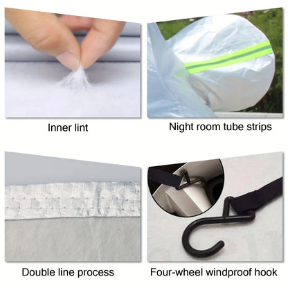 Half Car Body Cover All Weather Rainproof Cover For Winter Waterproof Dustproof UV Resistant Snowproof Sedan Car Cover
