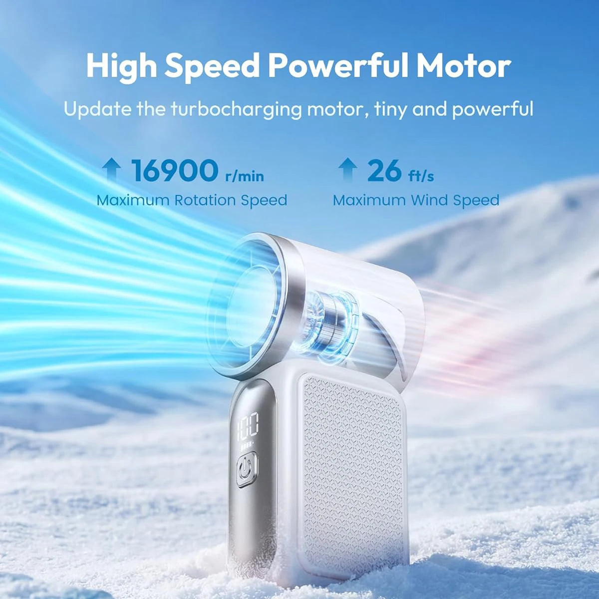 Portable Handheld Mini Fan Rechargeable Personal Fan with LED Display Mini Fan for Makeup Travel Outdoor Portable Pocket Fan