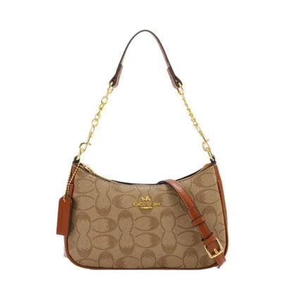 Women's Chain Bags PVC Geometric Print Handbag Shoulder Crossbody Bag Women's Underarm Bag Suitable For Daily Outfit Matching