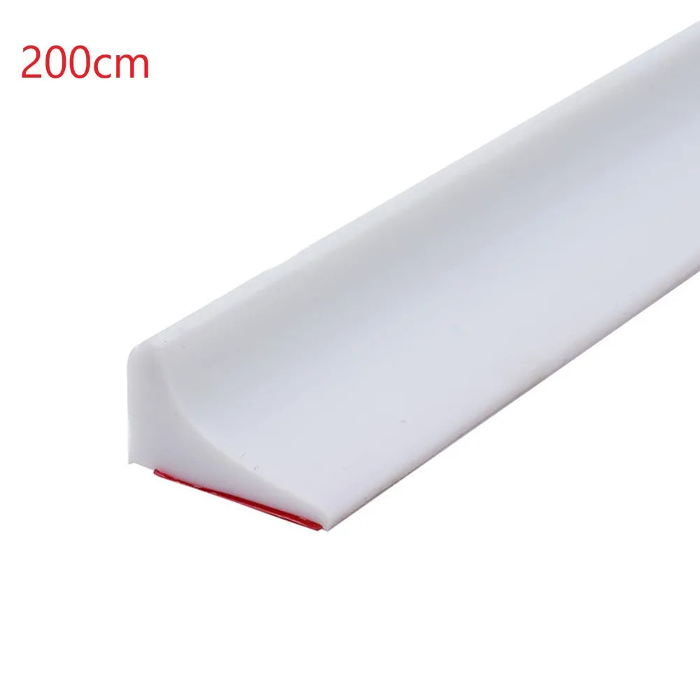 Bathroom Retention Water Barrier Strip Rubber Silicone Shower Barrier Water Stopper Kitchen Dry And Wet Separation Seal Strip