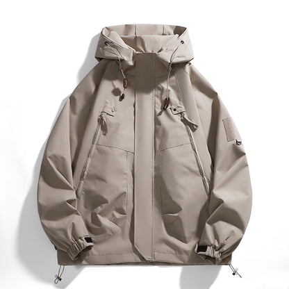 Pink Outdoor Camping Jacket Women's Autumn Loose-fit Hooded Jackets Elegant Long Sleeve Fashionable Harajuku Bf Windbreaker Coat