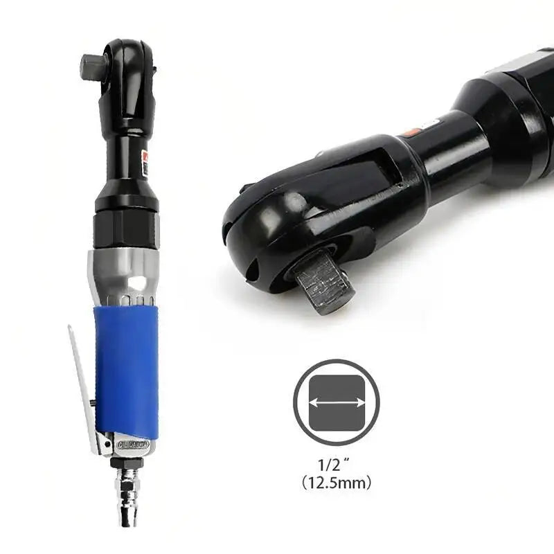 90-Degree Air Ratchet Wrench Metal Body Heavy-Duty Right-Angle Pneumatic Trigger Straight Pneumatic Wrench Wind Wrench Tool