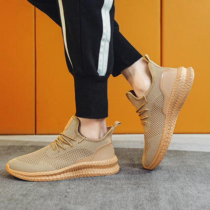 Men Casual Shoes Anti Slip Wear-Resistant Breathable Cushioning Non Slip Blocking Design Versatile Comfortable Shoes Man