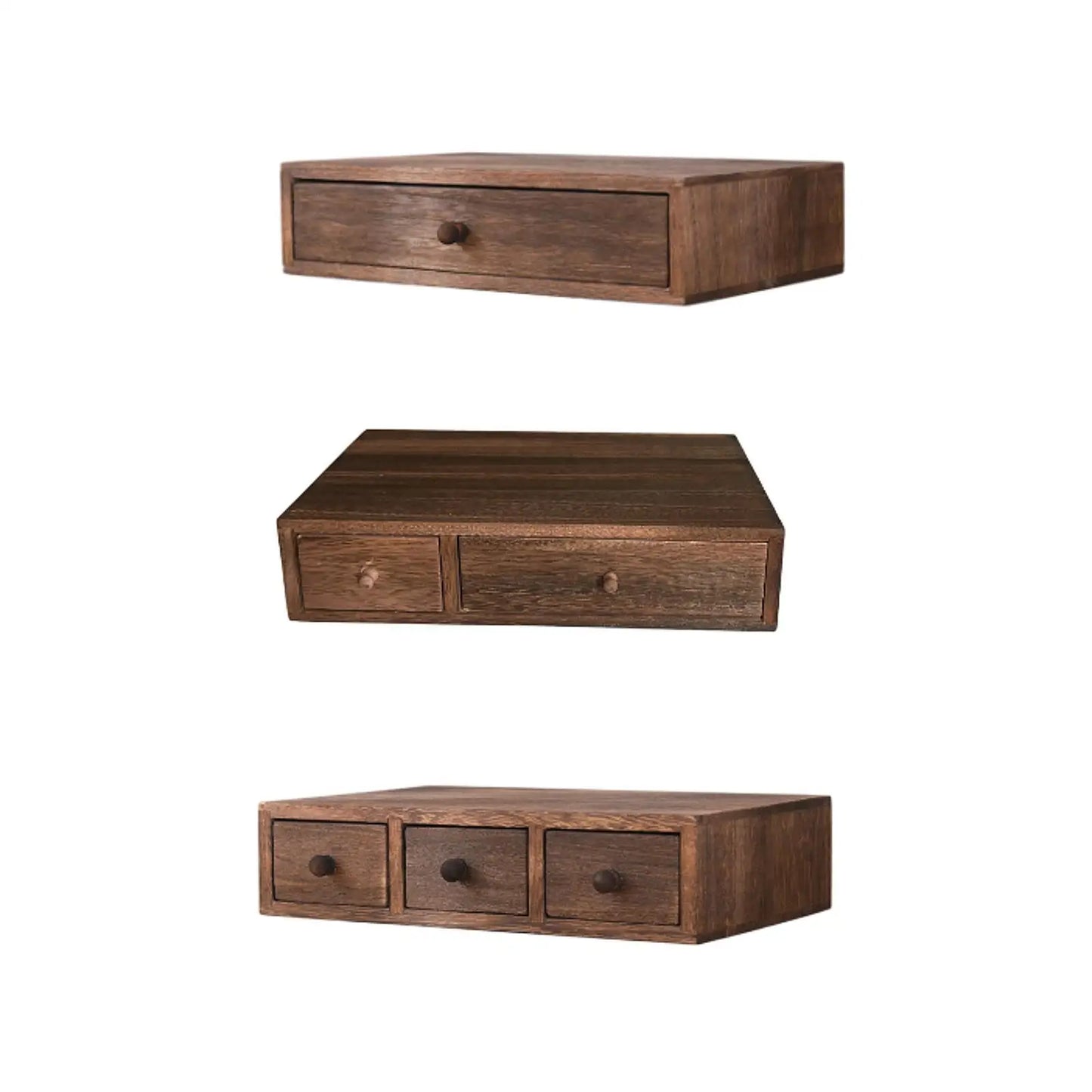 Wood Desktop Organizer Office Supplies Organizer with Drawer Versatile Cosmetic