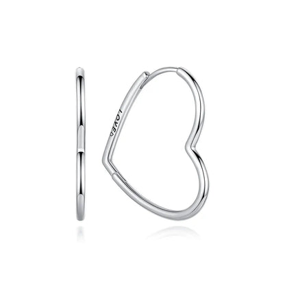 New 2026 Original 925 Sterling Silver Earrings For Women Piercing Hoop Love Heart Earings Rose Gold Wedding Gift Luxury Jewelry