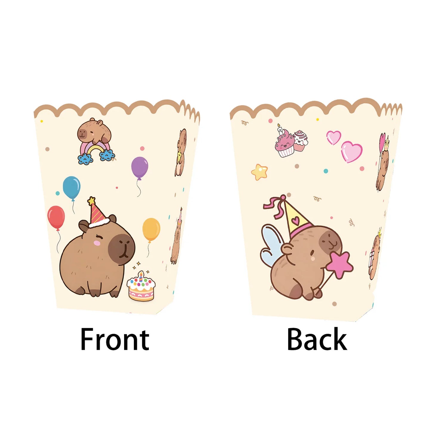 Cute Capybara Birthday Decorations Balloons Backdrop Tablecloth Stickers Cups Plates for Baby Shower Kids Event Party Supplies