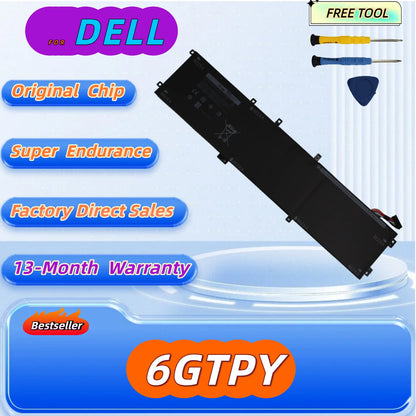 11.4V 97WH 6GTPY For DELL Battery XPS 15 9570 9560 7590 For DELL Precision 5520 5530 Series Notebook 13 Months Warranty 97WH