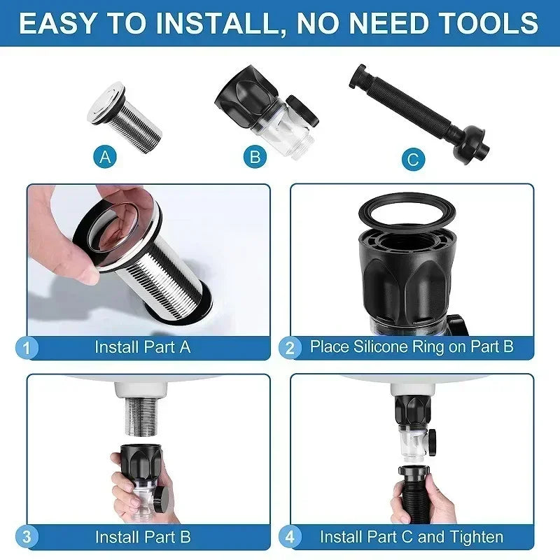 Kitchen Bathroom Basin Drain Pipe Bath Flexible Universal Sink Sink Drain Hose Sink Basin Drain Pipe