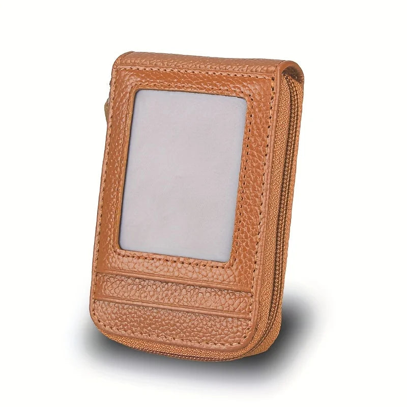 Women's Credit Card Wallet Multi Card Case Wallet with ID Window Zipper Card Cases Holder for Women Business Multifunction Purse